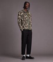 Deloria Wool Blend Leopard Overshirt
